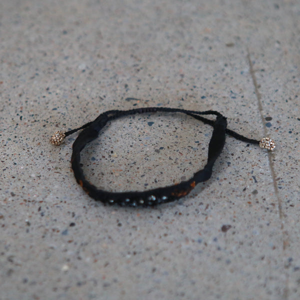 Antomoon silk and glass bead embroidered bracelet ATM-Antomoon-2-02-dark palette (Antomoon-2-1)